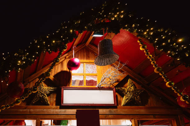 istock Stall with Christmas tree decorations at Alexanderplatz 1155979966