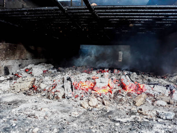 istock Embers and bonfire prepared for barbecue 1155980887
