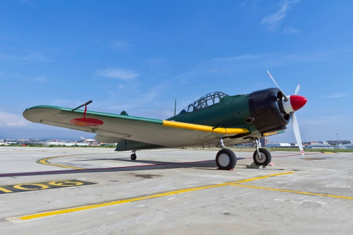 Front view of Antonov 2 biplane at the airport Rijeka, Croatia