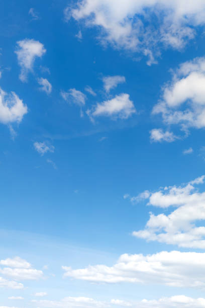 blue sky and white clouds in summer