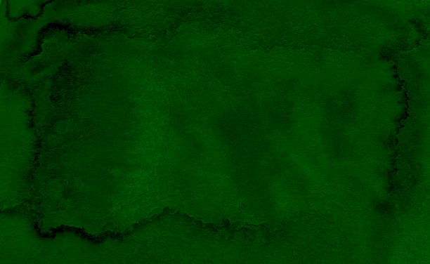 istock Dark green watercolor frame with torn strokes and stripes. Abstract background for design, layouts and patterns. 1155985343