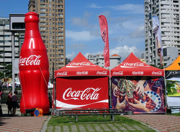 Coca-Cola Promotional Display Tent stock photo
