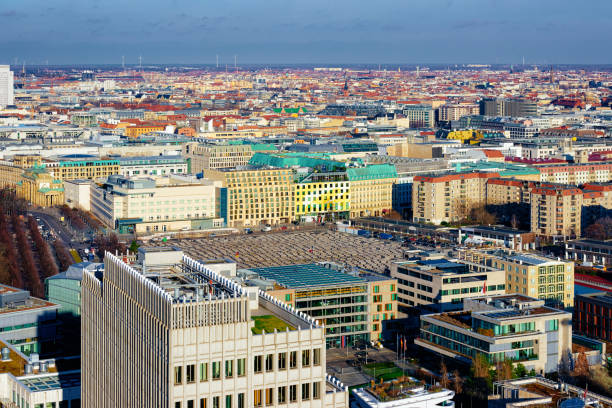 Cityscape with Memorial to Murdered Jews in Berlin Mitte