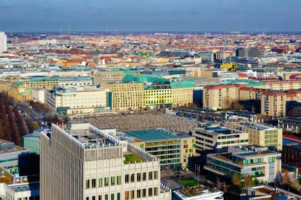 Photo of Cityscape with Memorial to Murdered Jews in Berlin Mitte