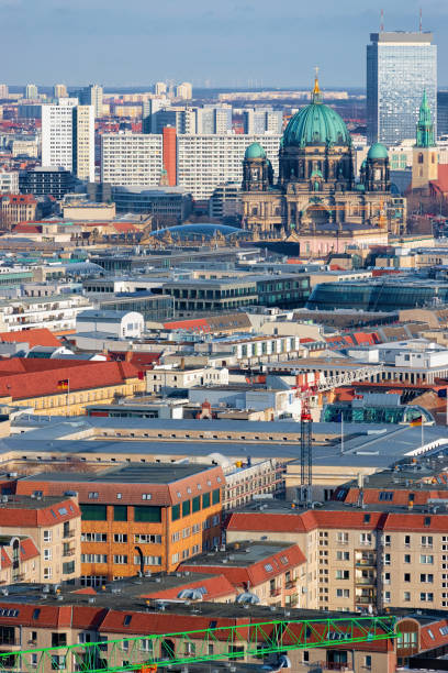 istock Aerial view on City centre Berlin with Berliner Dom Cathedral 1155989951