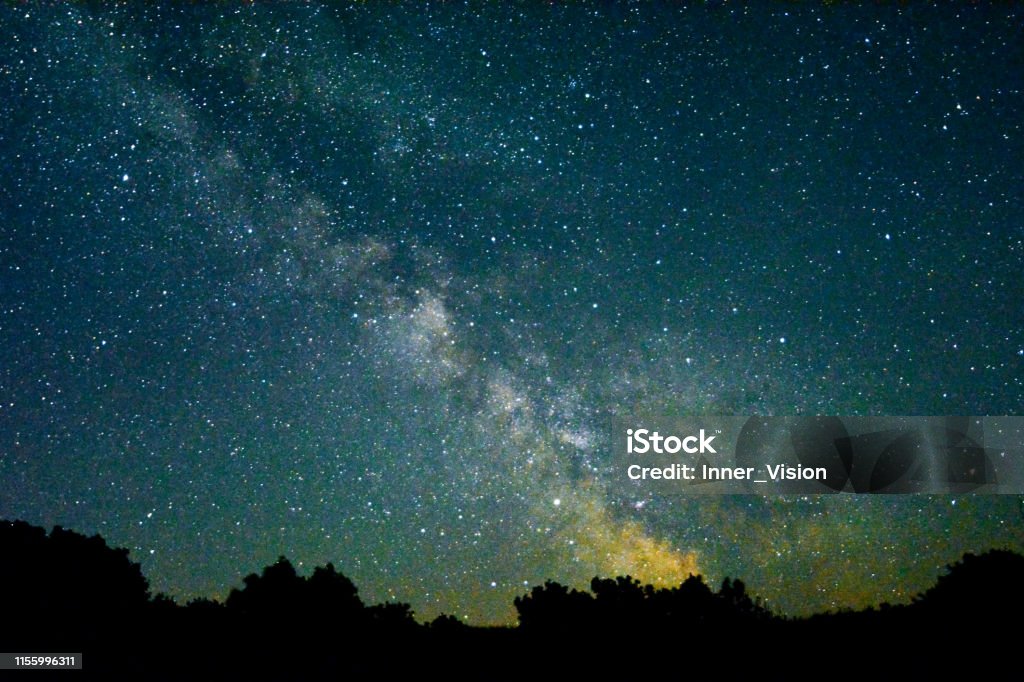 Milky Way on the Isle of Wight The Milky Way photographed from the Viewpoint Car Park at Blackgang on the Isle of Wight, around this time last year. This is one photo. The Bright star to the lower-left of the central core is Saturn.

20 seconds, f4.2, ISO5000, @18mm Astronomy Stock Photo