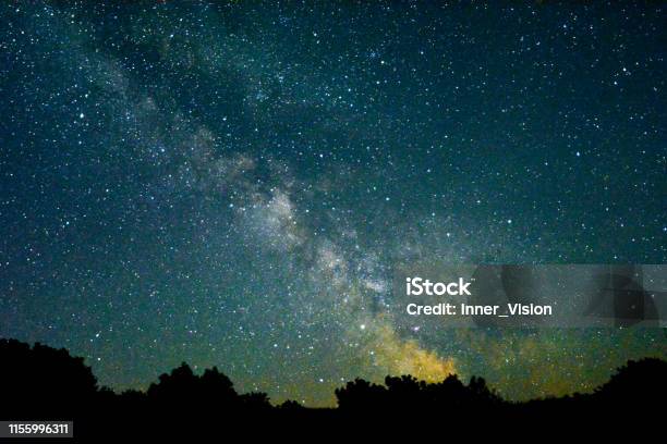 Milky Way On The Isle Of Wight Stock Photo - Download Image Now - Astronomy, Star - Space, Star Shape
