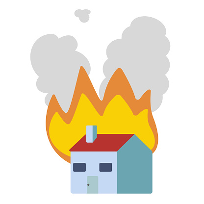 Free download of Building House Home Fire Cartoon Houses Burning Insurance  Burn Accident Loss Robbery Fires Vector Graphic