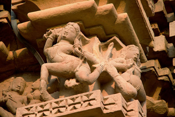 istock Sculpture at Jain Temple, Khajuraho 1156003158