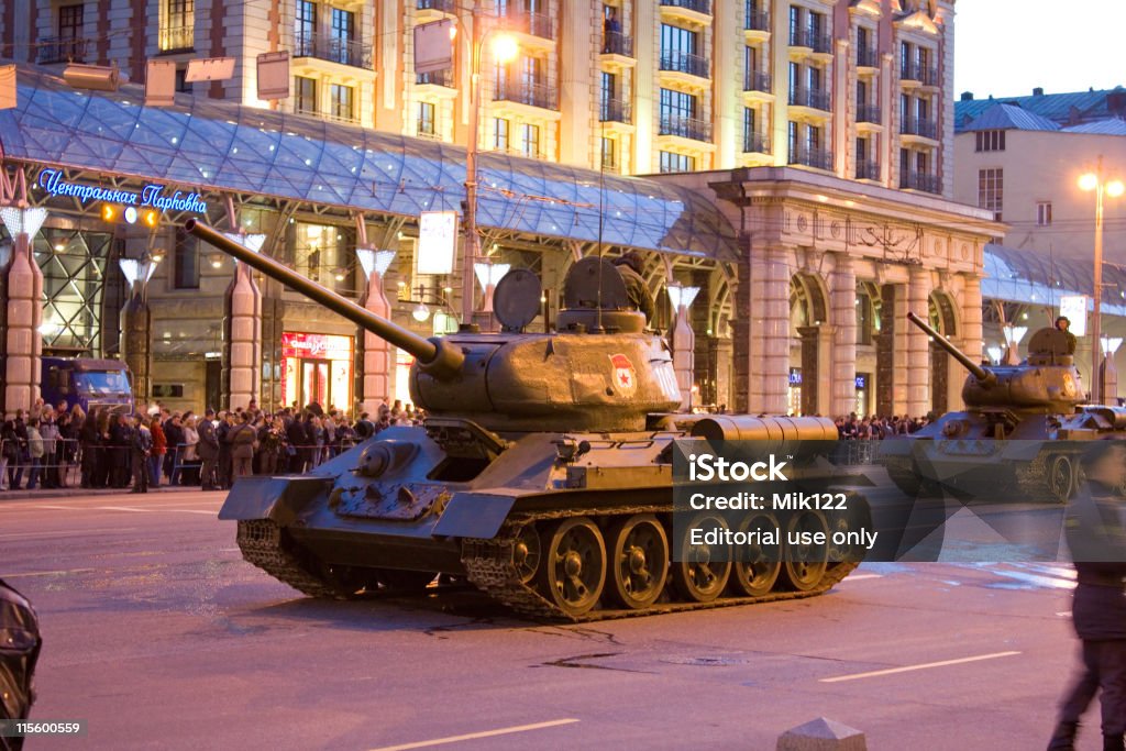 Rehearsal for the Victory Parade in Red Square Moscow, Russia - April, 27 2010: Rehearsal for the Victory Parade in World War 2 in Red Square Armed Forces Stock Photo