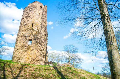 Helfenburk ruin of medieval castle in Central Bohemia, Czech republic