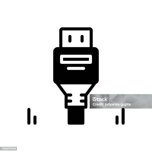 Display Connector Vector Displayport Connector Stock Illustration - Download Image Now - Cable ...