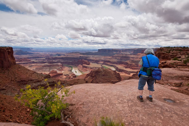 istock Woman Hiker at Meander Overlook 1156011840