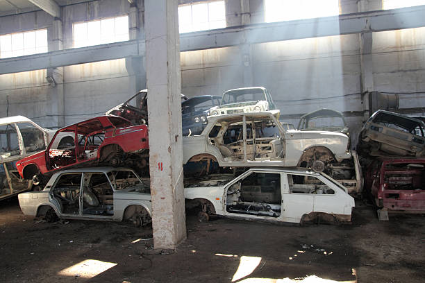 istock cars is returned for recycling as scrap metal 115601187