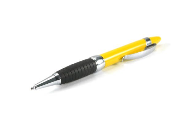 istock yellow pen isolated on white 1156012716