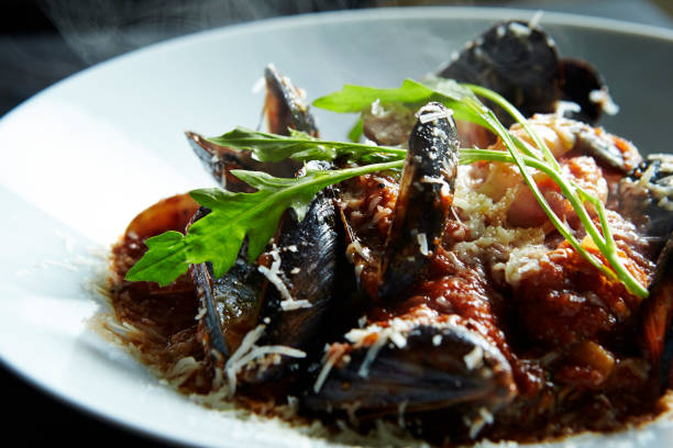 istock Seafood and cheese pasta 1156012888