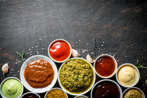istock Mix from different kinds of sauces. 1156013047