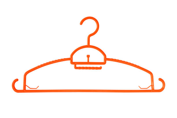 istock red  plastic hanger clothes on white background. 1156016651