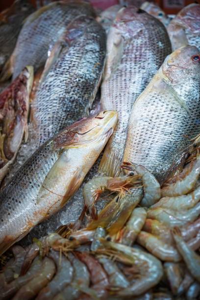 istock Fresh seafoods at a market 1156016921