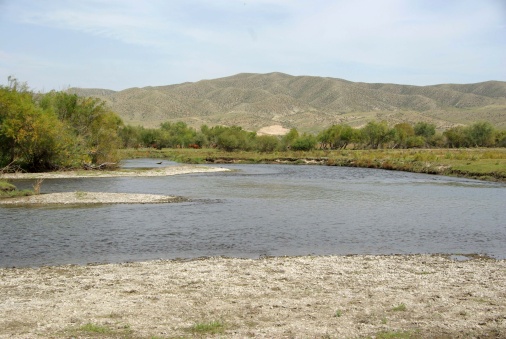 River in Mongolia, in Asia