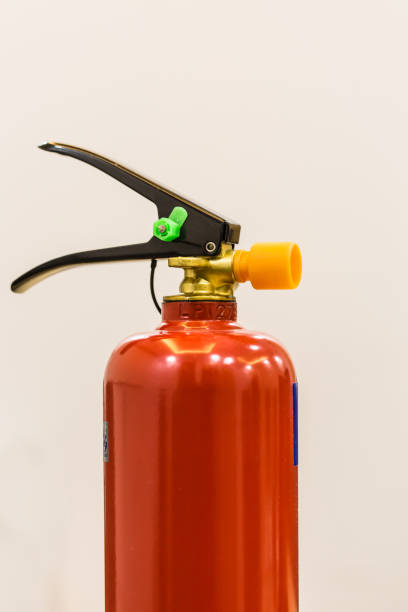istock Fire extinguisher isolated closeup view on white background 1156032237