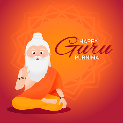 Happy Guru Purnima Card Stock Illustration - Download Image Now - Guru,  Spirituality, Adult - iStock