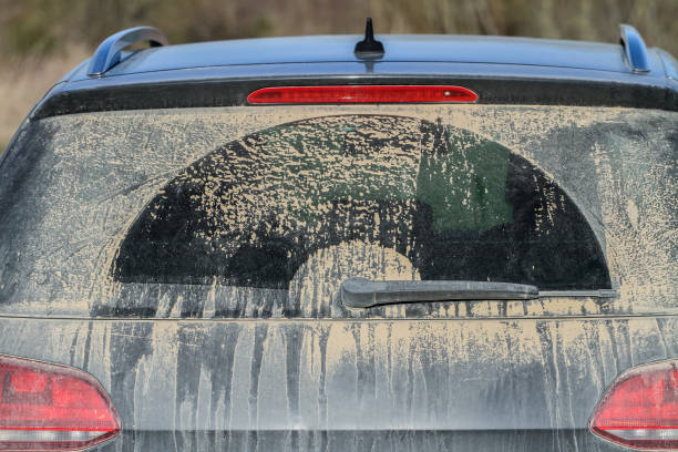 istock Dirty car in dust. 1156032567