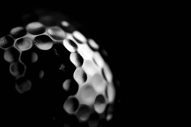 stylisé balle de golf - dimple golf ball golf ball photos et images de collection