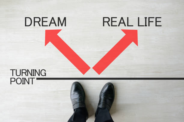 istock Business man thinking about dream or real life 1156037744