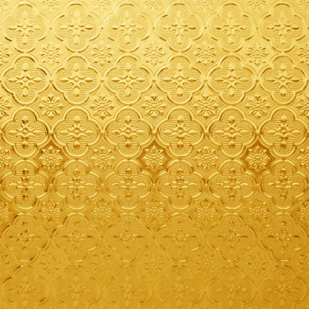 istock Shiny yellow gold Stained glass texture background 1156037845