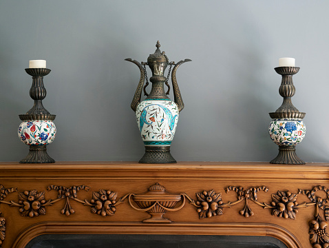 Antique vases in the room