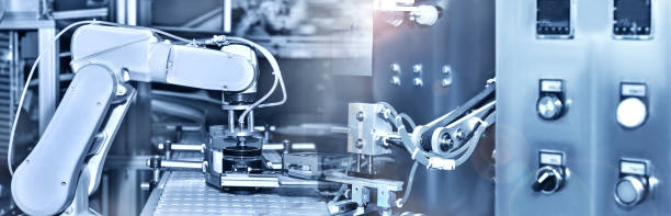 Industrial Robotic Arm for holding a aluminium cans