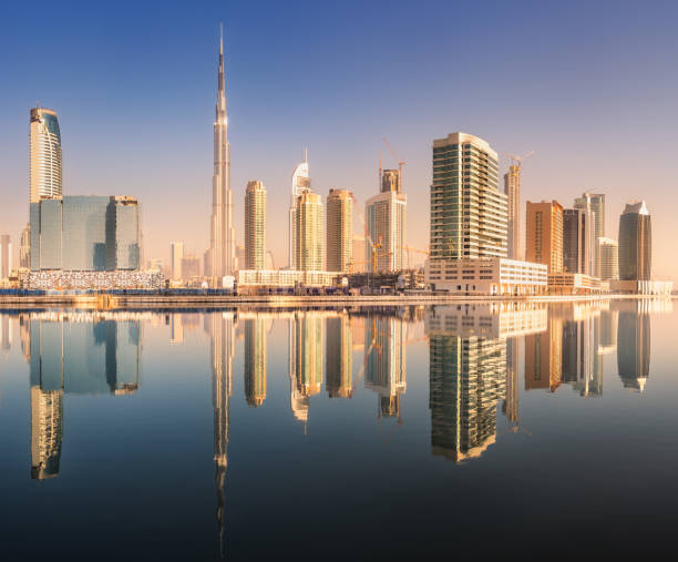 istock Panoramic view of Dubai Business bay, UAE 1156050448