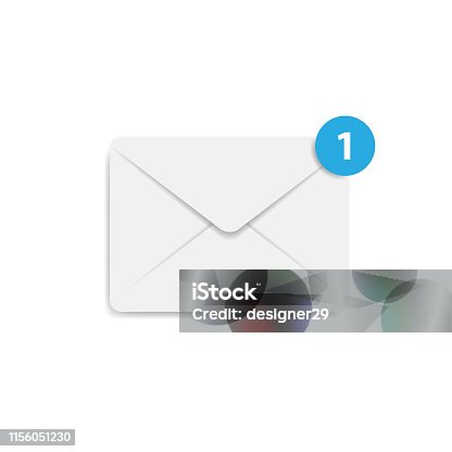 istock Envelope Letter, Message Notification Icon and Flat Design. Mail Icon, Concept of Incoming Email Message, Mail Delivery Service for Social Network, Web or Mobile App. 1156051230