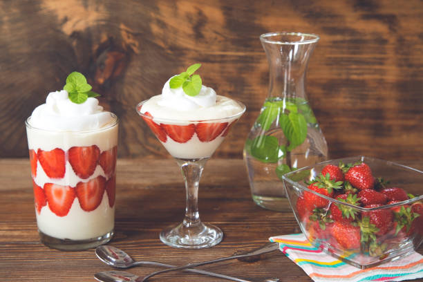 istock Strawberry panna cotta 1156057458