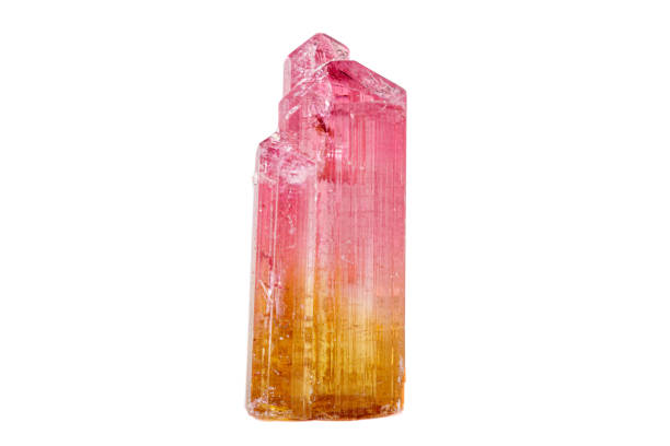 istock Macro tourmaline mineral stone on white background 1156058324