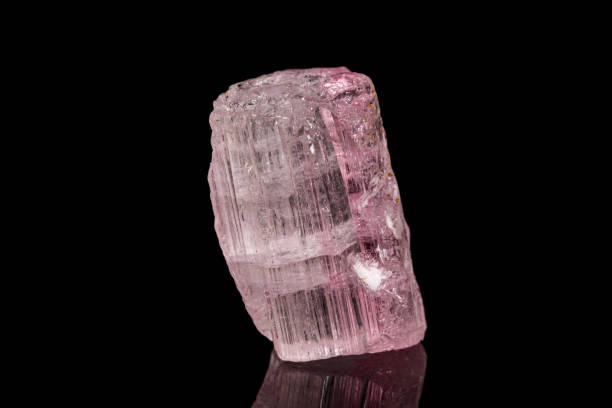 istock Macro tourmaline mineral stone on black 1156058506