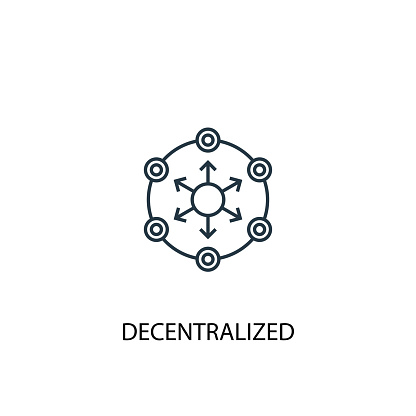 decentralized concept line icon. Simple element illustration. decentralized concept outline symbol design. Can be used for web and mobile UI/UX