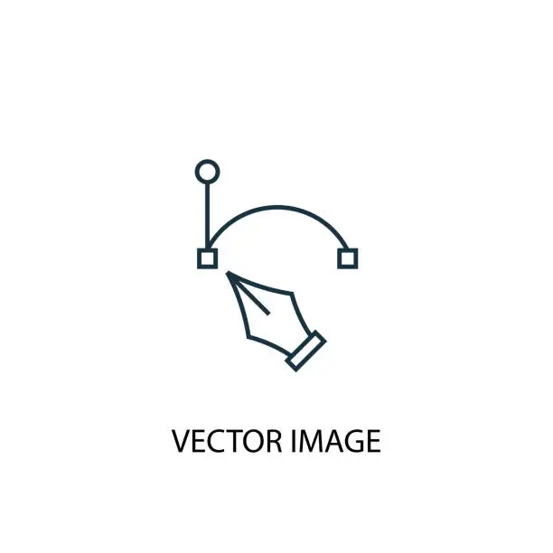 Vector illustration of vector image concept line icon. Simple element illustration. vector image concept outline symbol design. Can be used for web and mobile UI/UX
