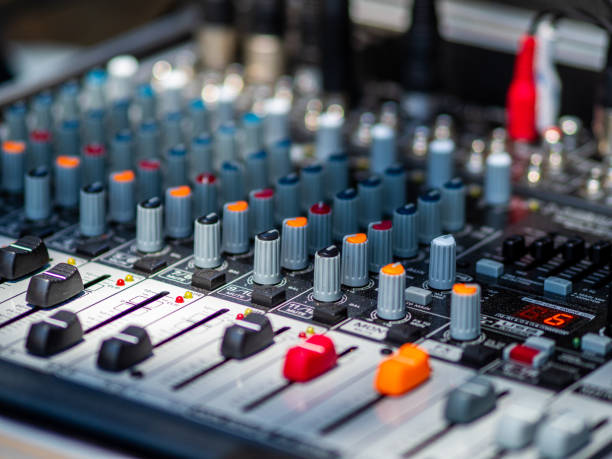 istock Sound mixer for rock band 1156060870