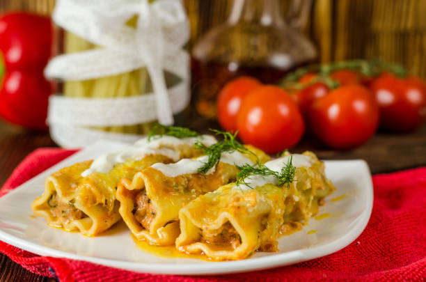 istock Cannelloni with meat filling 1156063309