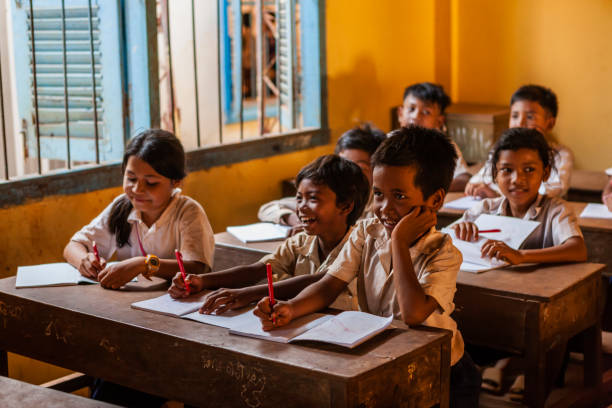 istock Cambodian school children during class, Tonle Sap, Cambodia 1156066254