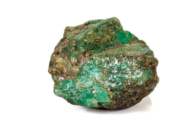 istock Macro tourmaline mineral stone on white background 1156066317