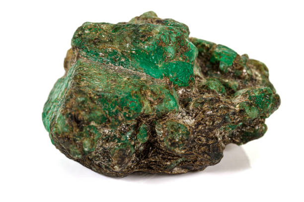 istock Macro tourmaline mineral stone on white background 1156066337