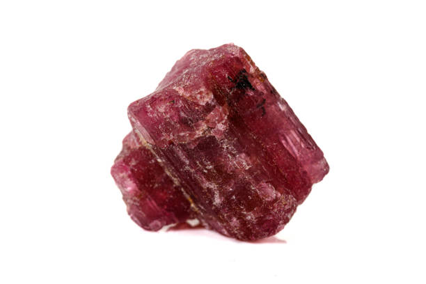 istock Macro tourmaline mineral stone on white background 1156066500