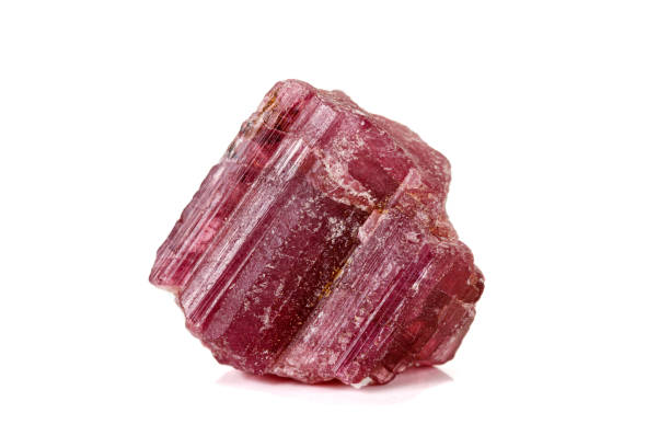 istock Macro tourmaline mineral stone on white background 1156066646