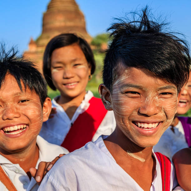 istock Young Burmese school children in Bagan, Myanmar 1156071238
