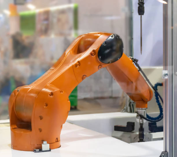 istock Robot arm writing technology mechanical arm industrial 1156073675
