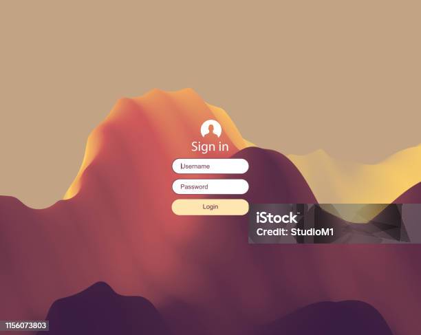 Login User Interface Modern Screen Design For Mobile App And Web Design ...