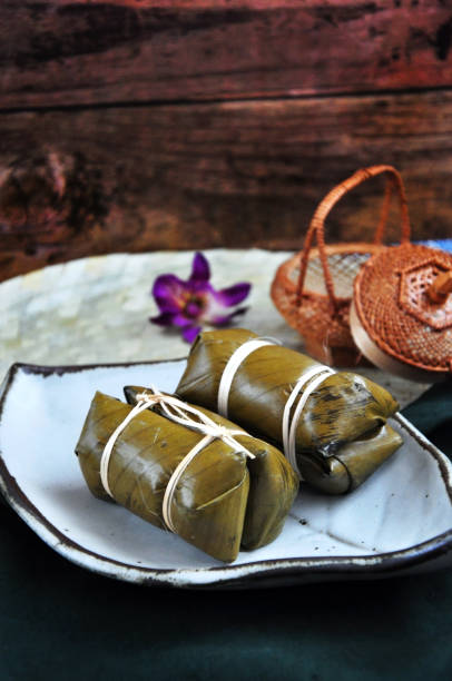 istock Thai Dessert Sticky Rice with Banana Filling 1156080581
